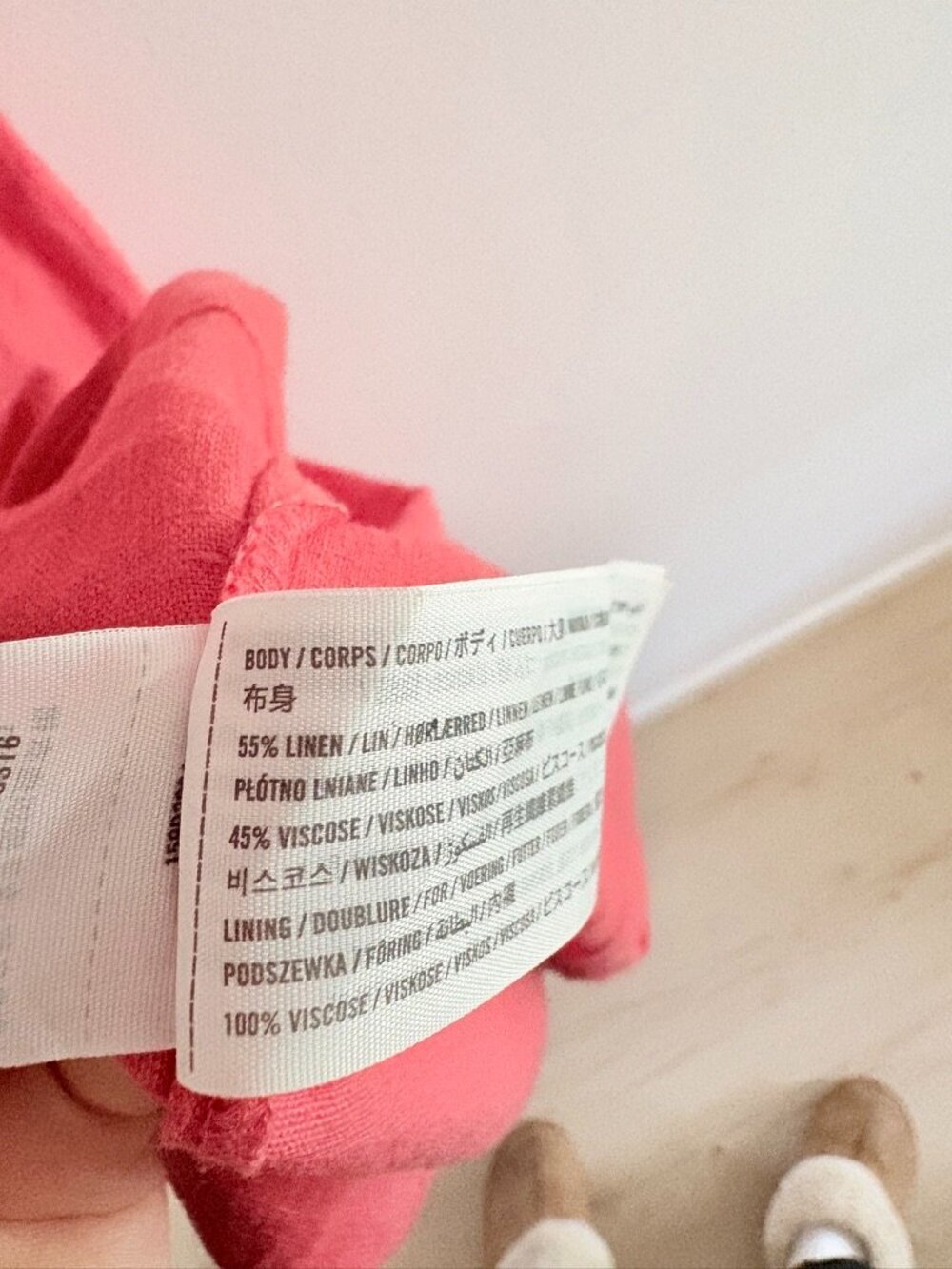 Abercrombie & Fitch Scrunchie Strap Linen Blend Maxi Dress Melon Coral Pink XS - Picture 8 of 8